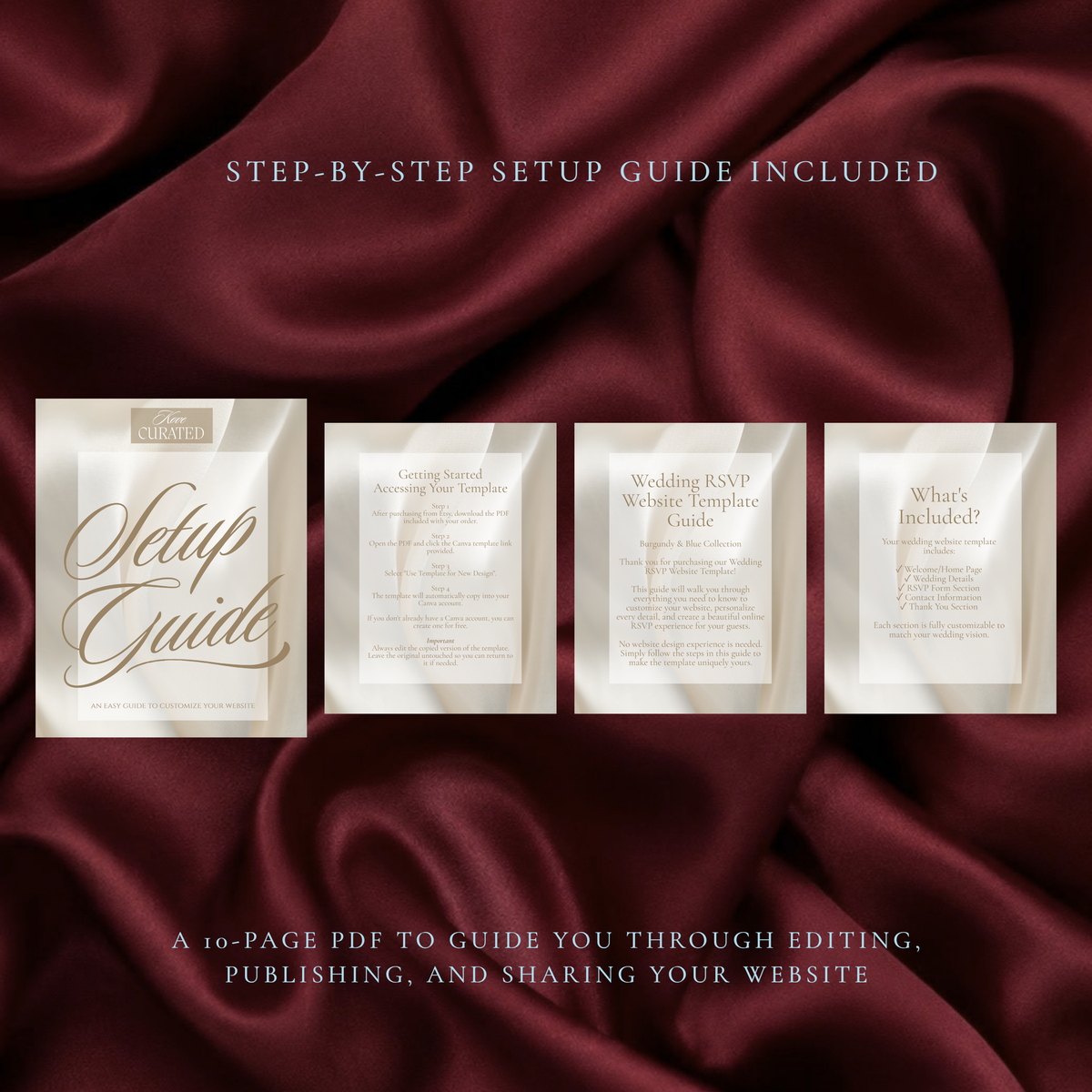 Burgundy and Blue Wedding Save the Date