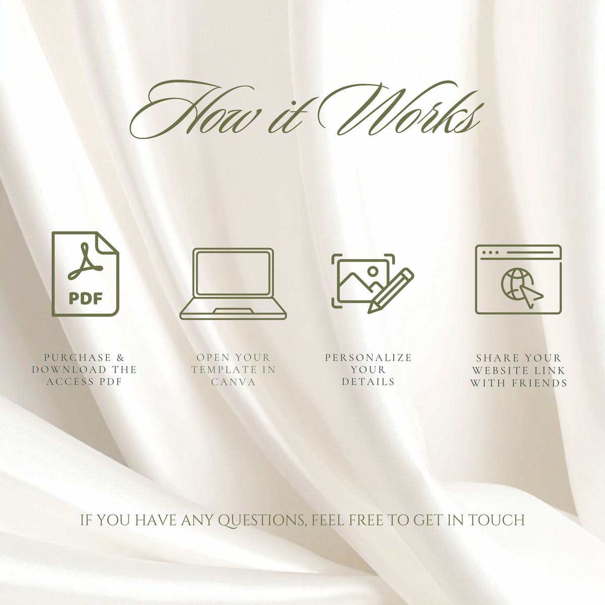 Green and Beige Wedding Save the Date Invite