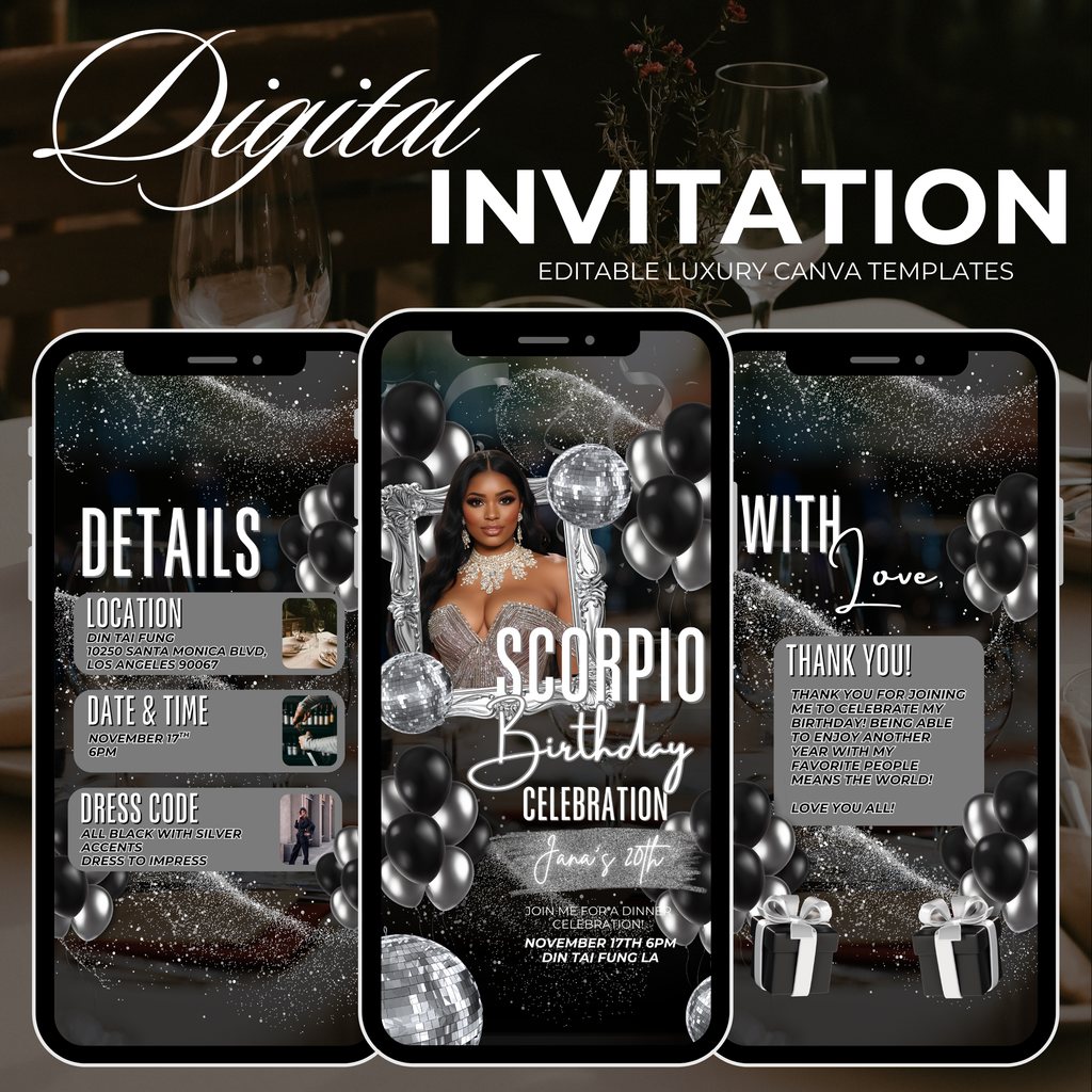 Silver Scorpio Invite