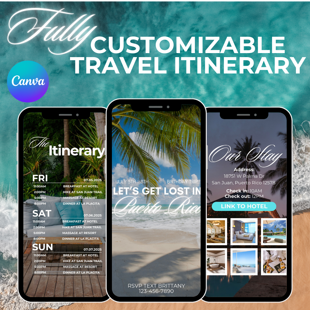 Puerto Rico Trip Itinerary Template