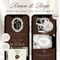 Brown and Beige Save the Date Wedding Invite/Website
