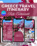 Greece Trip Itinerary Template