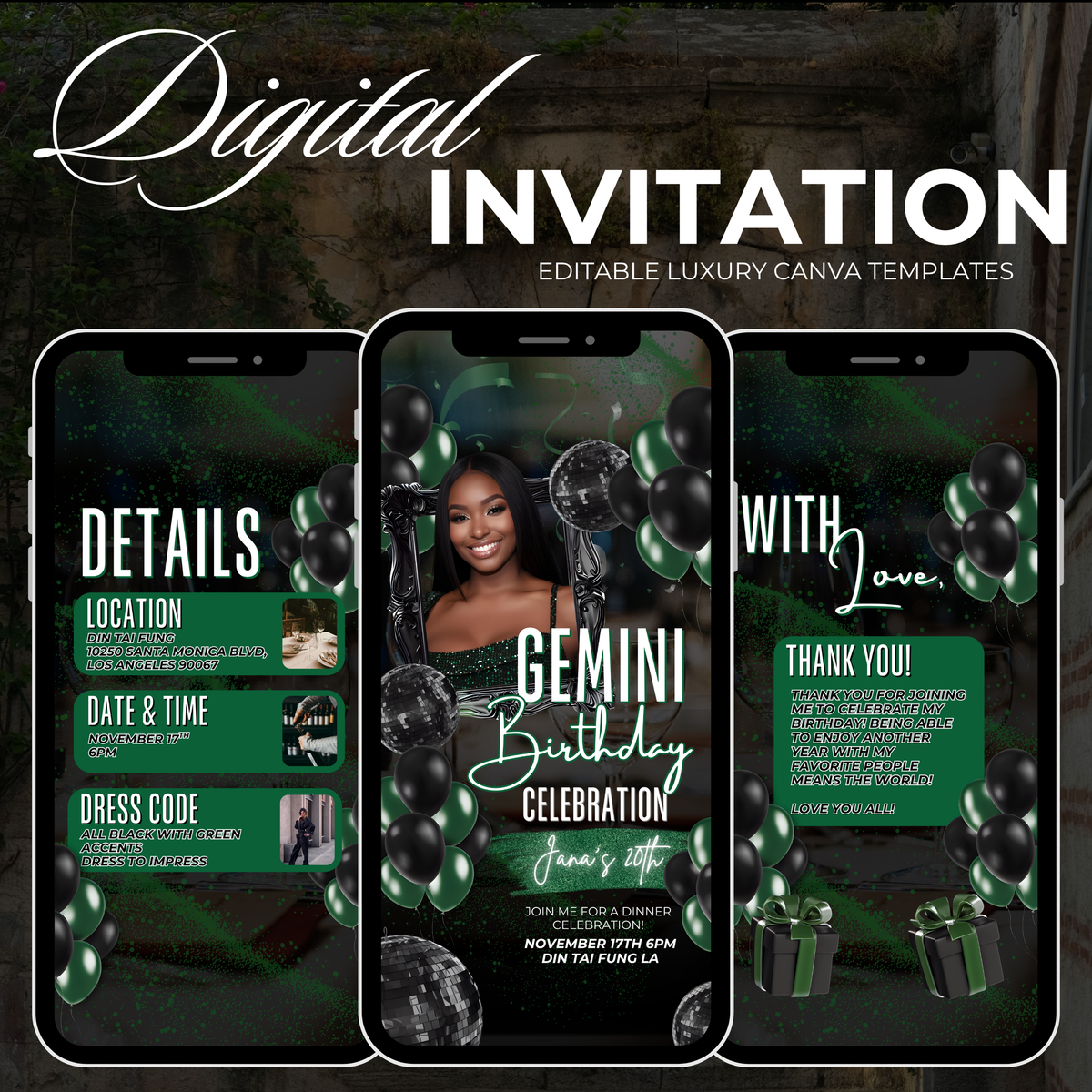 Green Gemini Invite