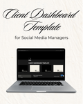 Social Media Manager Client Dashboard Template