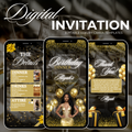 Gold Birthday Invite