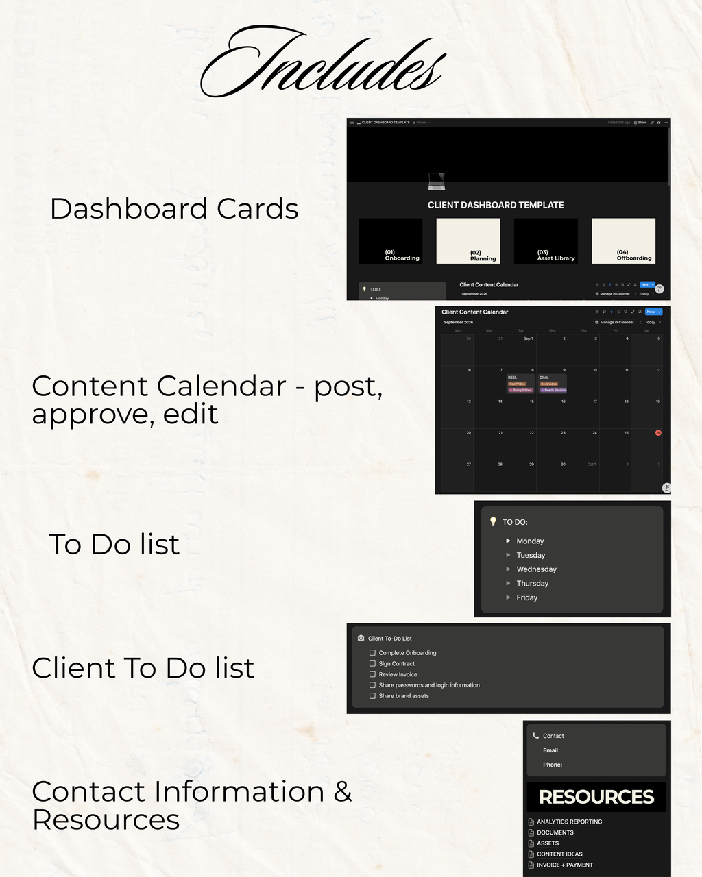 Social Media Manager Client Dashboard Template