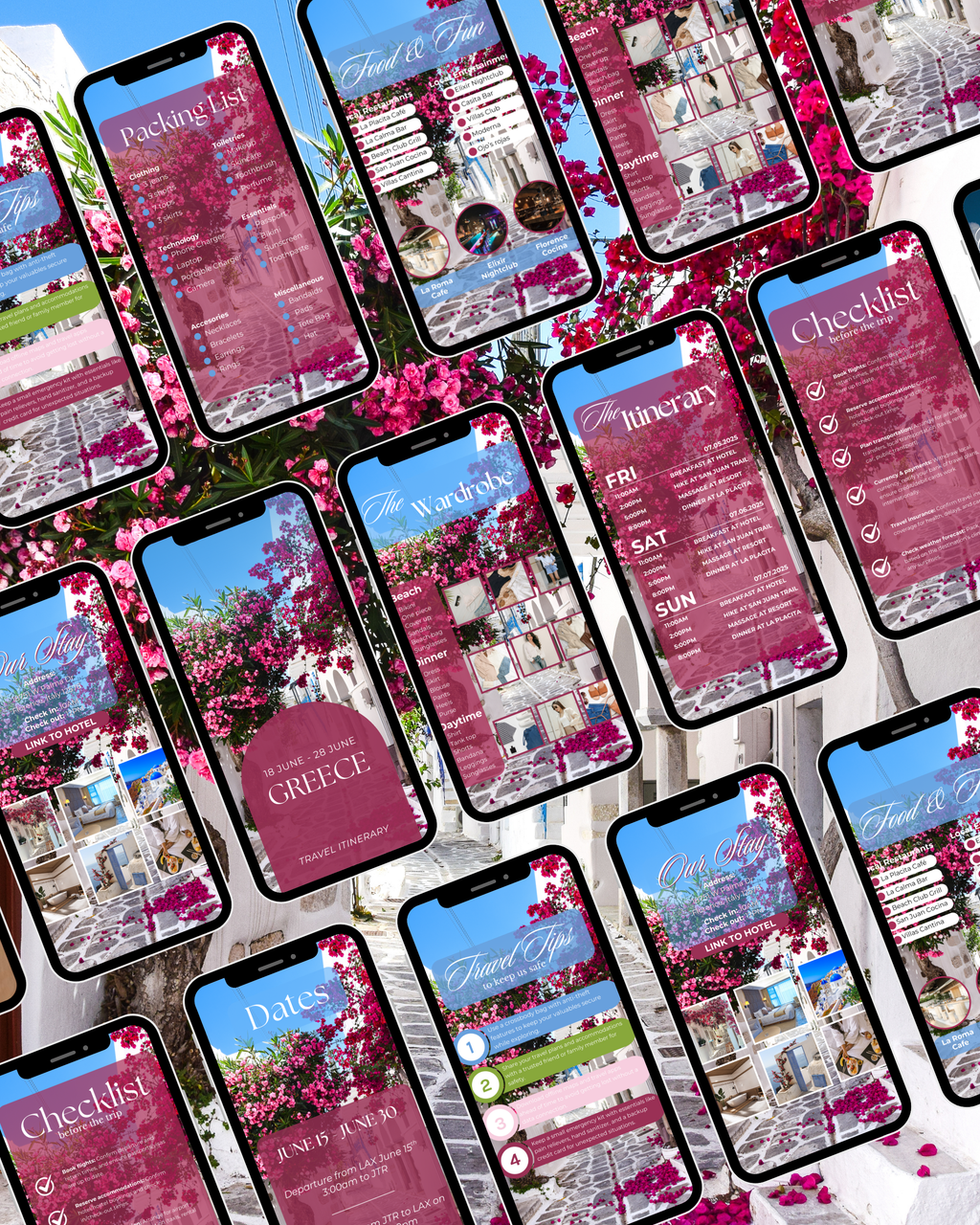 Greece Trip Itinerary Template