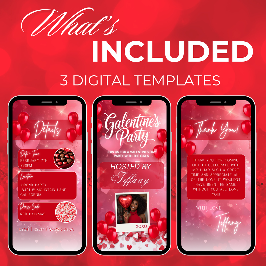 Pink and Red Galentine's Invite
