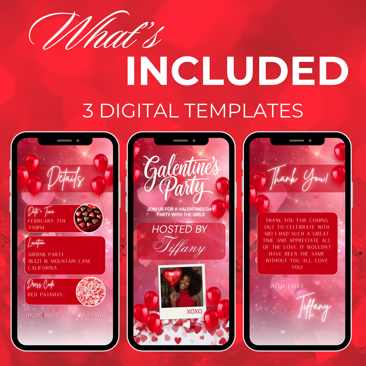 Pink and Red Galentine's Invite