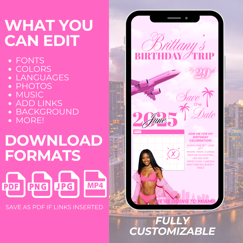 Pink Birthday Trip Itinerary