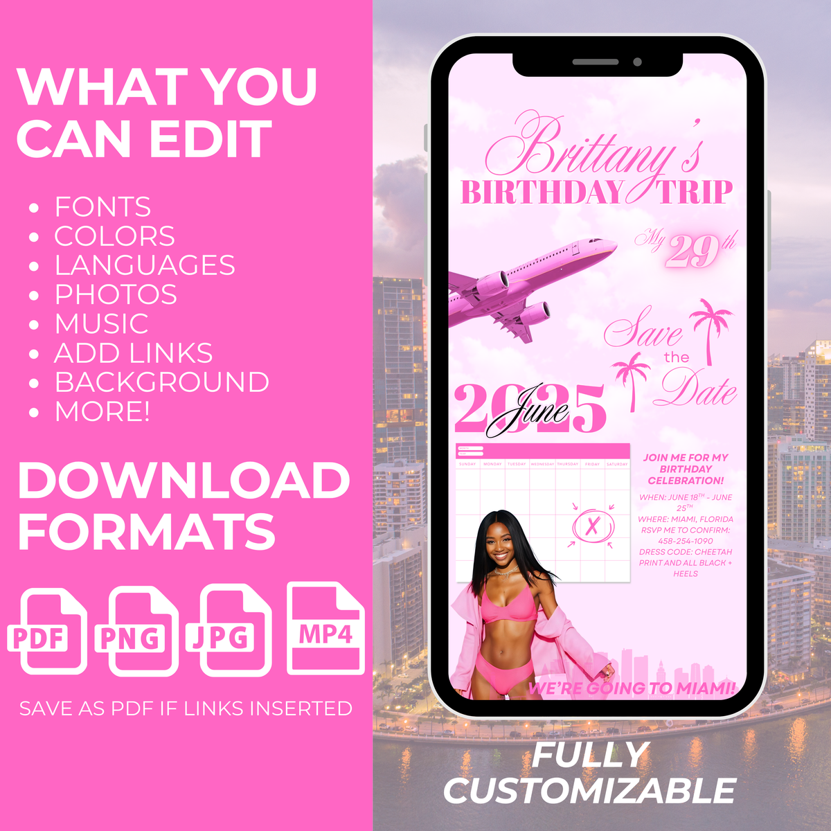 Pink Birthday Trip Itinerary