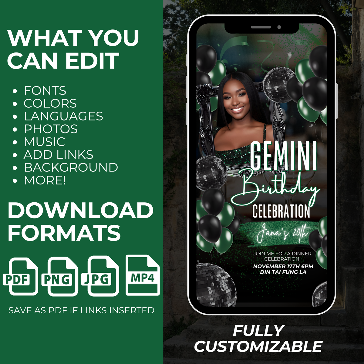 Green Gemini Invite