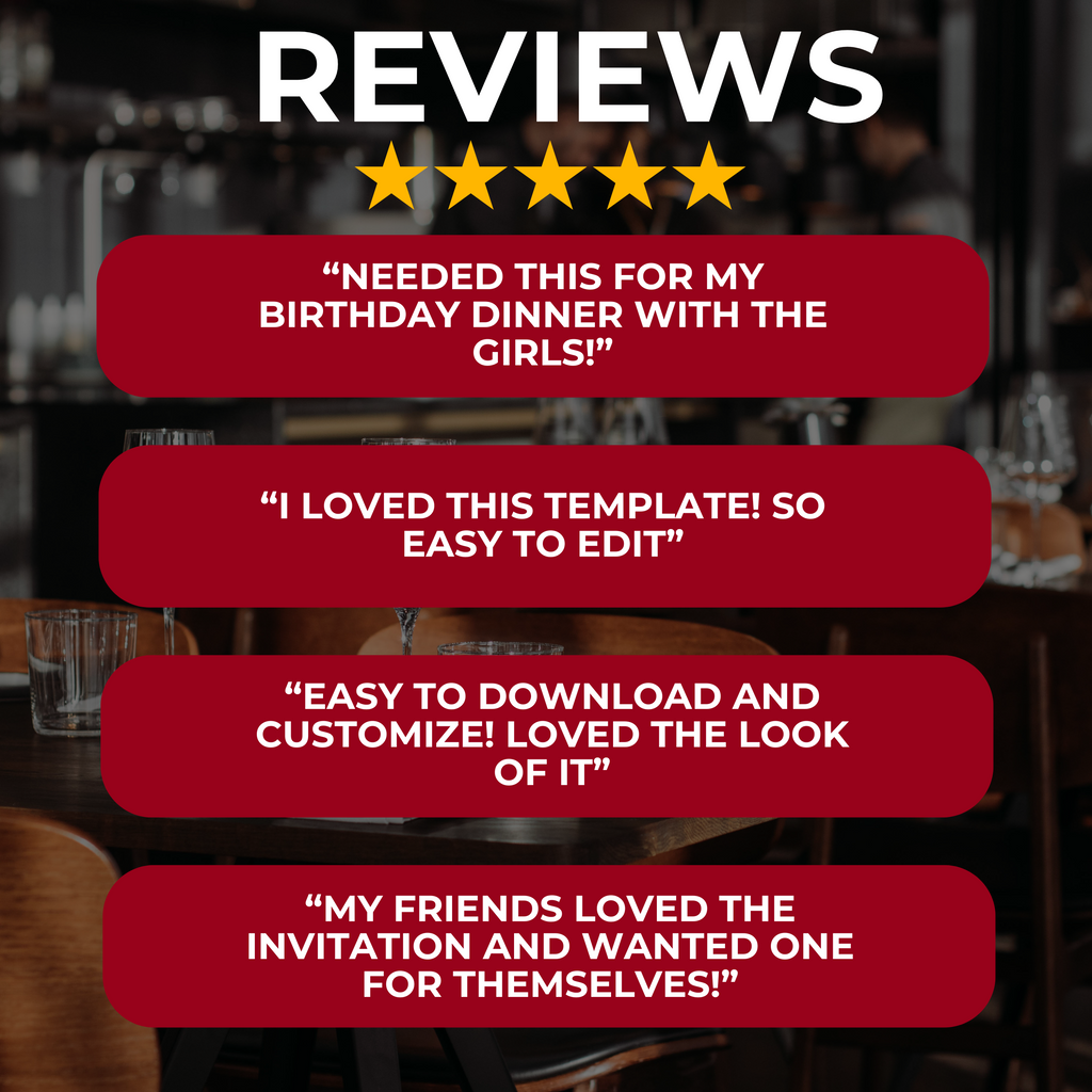 Red and Black Birthday Invitation Template