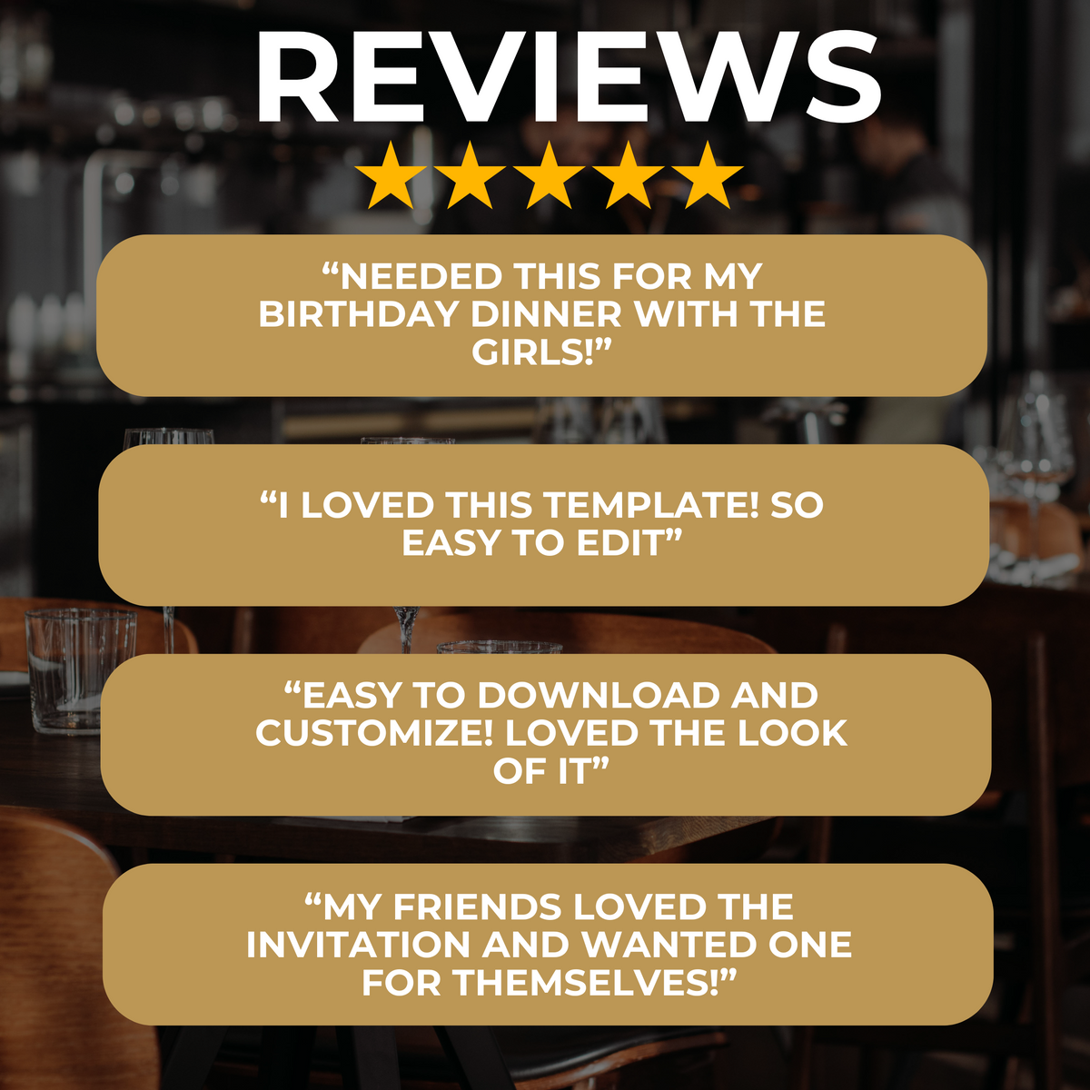 Gold and Black Birthday Invite