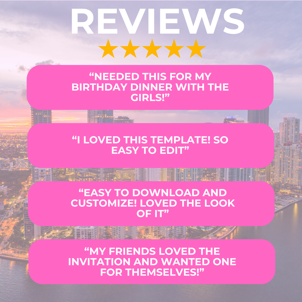 Pink Birthday Trip Itinerary