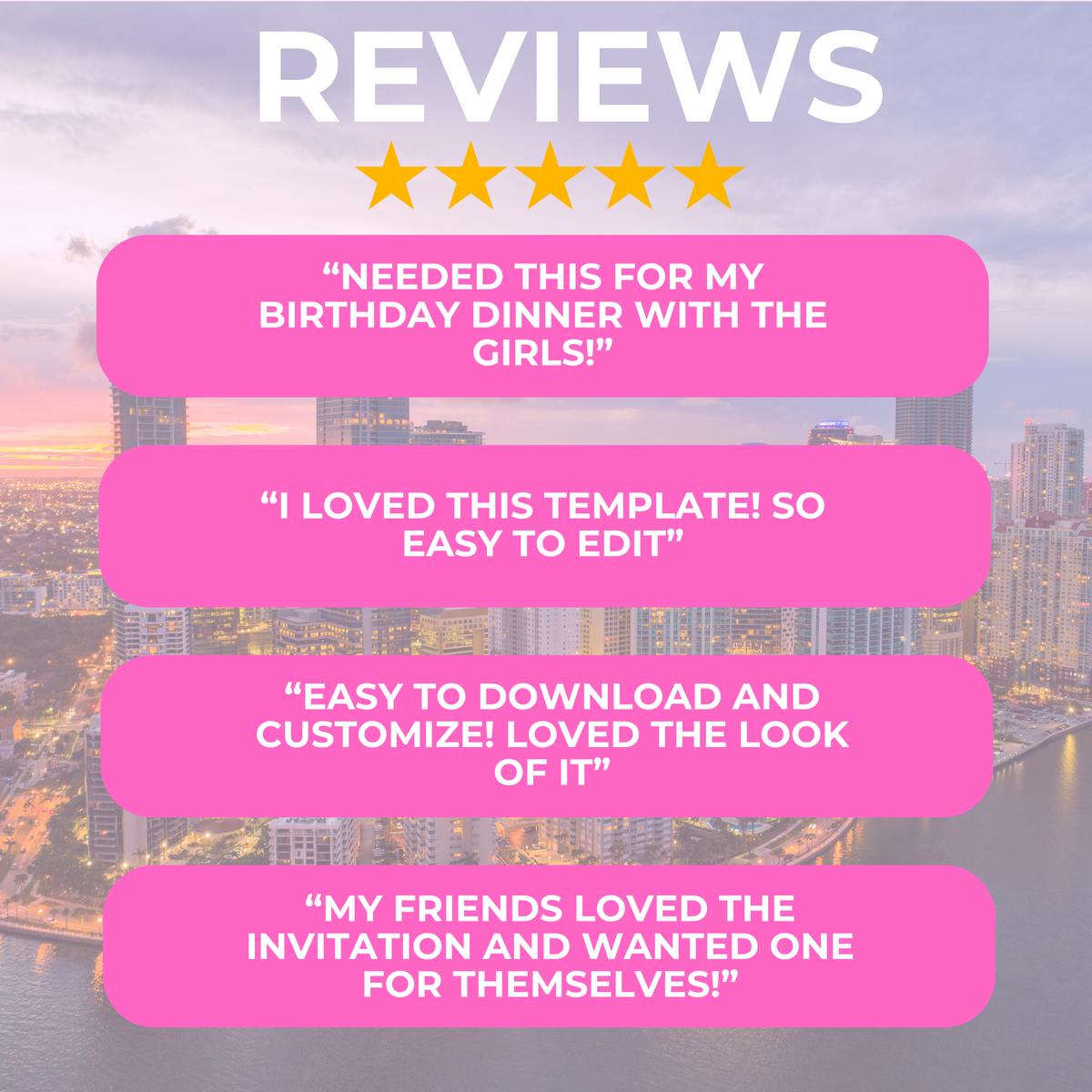 Pink Birthday Trip Itinerary