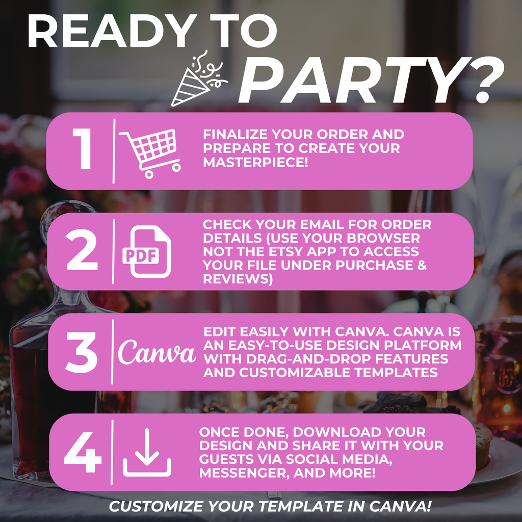 Pink Birthday Invite