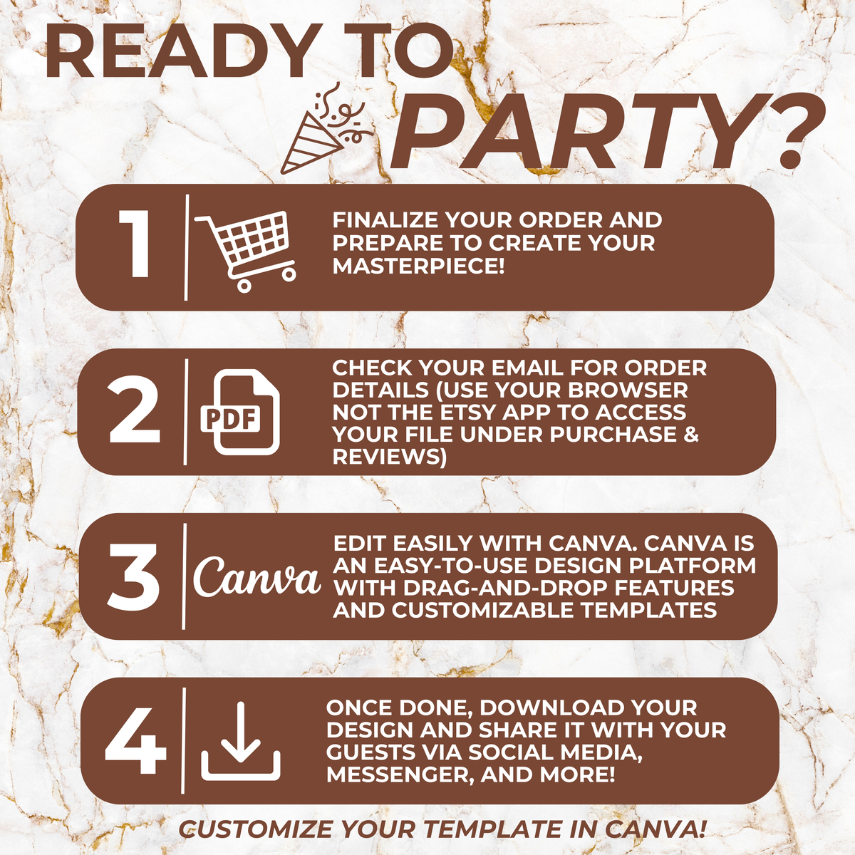 Brown Sugar Birthday Invite