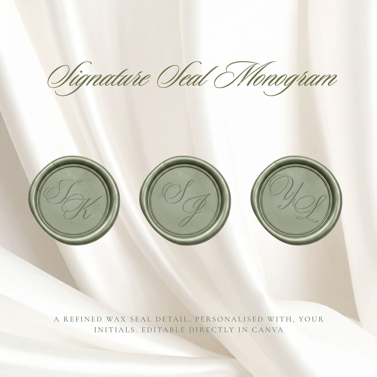 Green and Beige Wedding Save the Date Invite