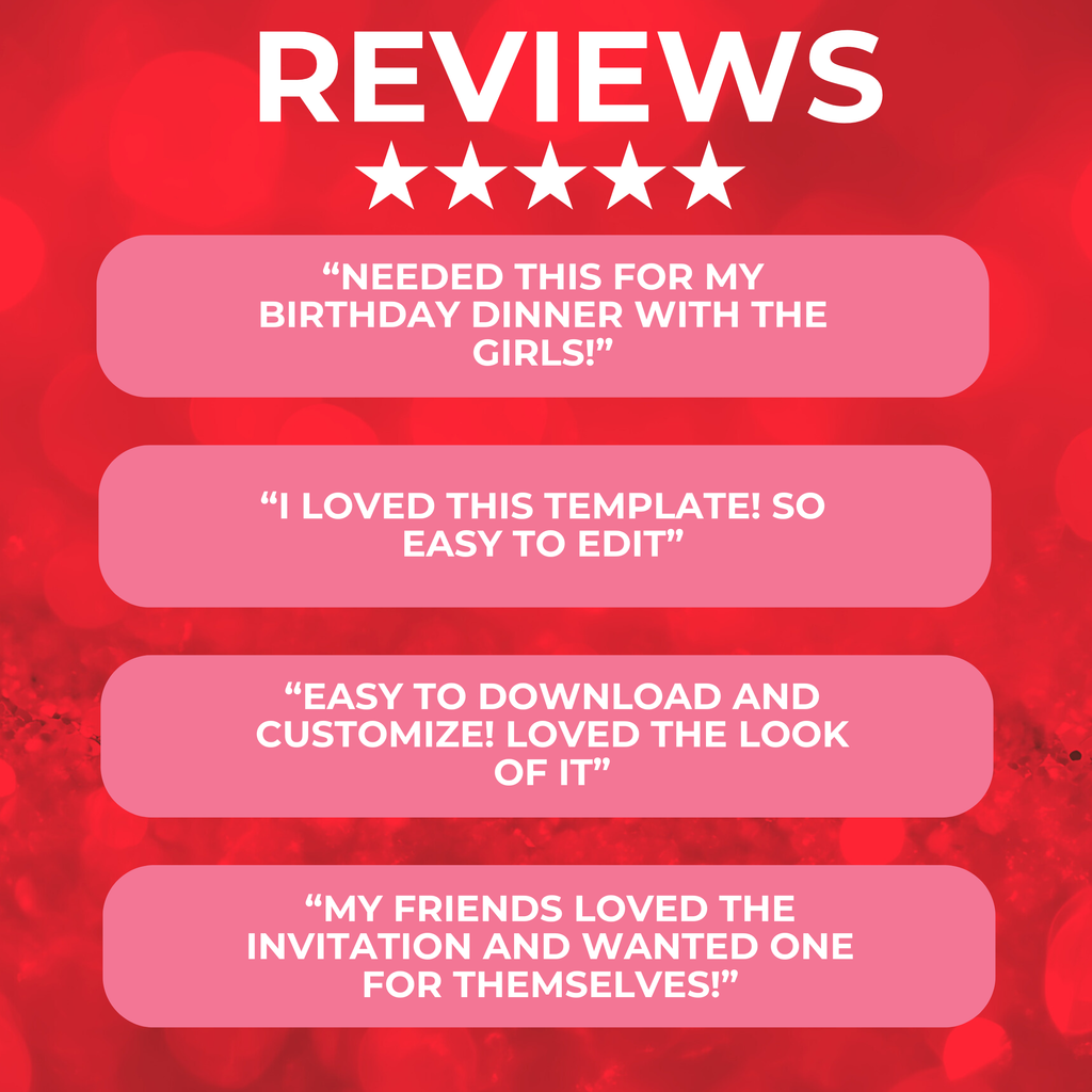 Pink and Red Galentine's Invite