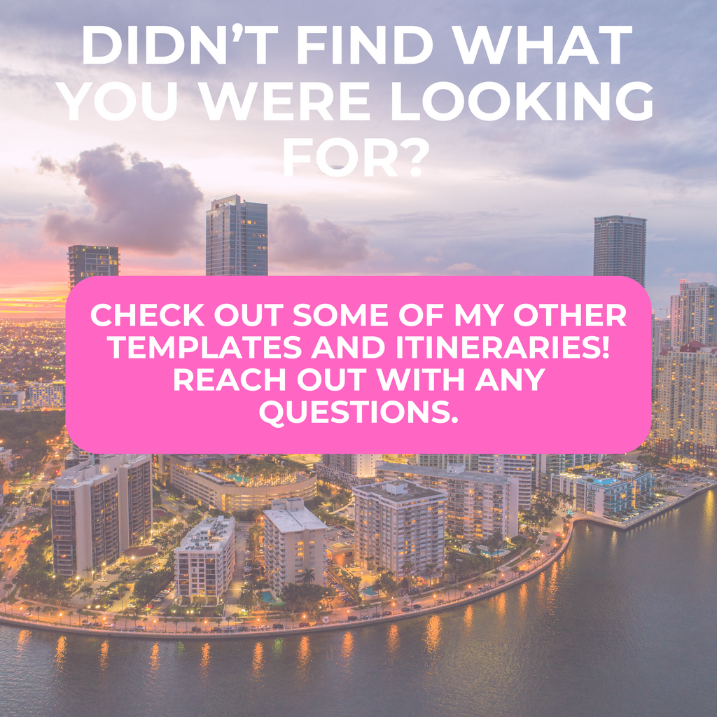Pink Birthday Trip Itinerary