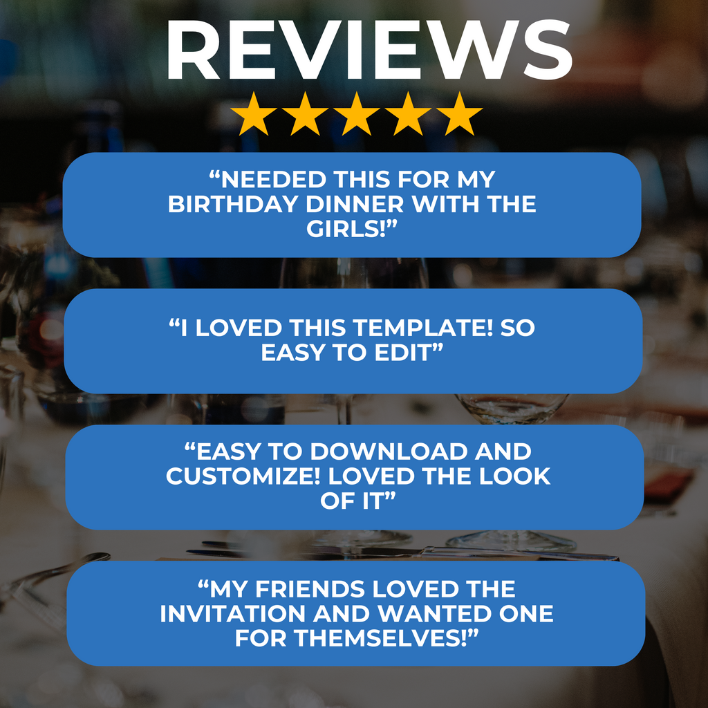 Blue Birthday Invite