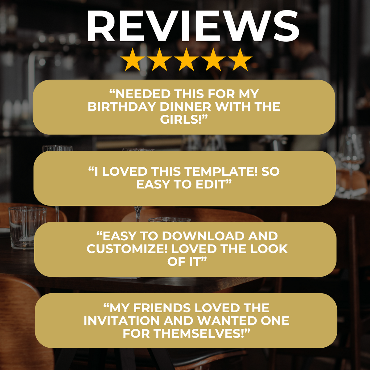 Gold Birthday Invite