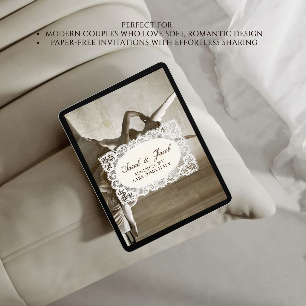 Brown and Beige Save the Date Wedding Invite/Website
