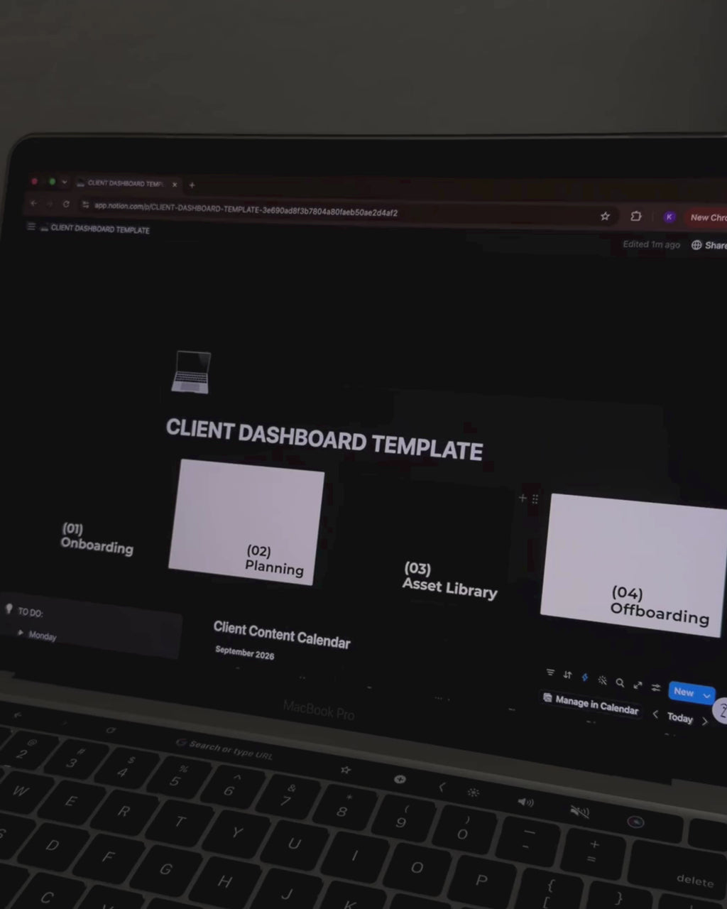 Social Media Manager Client Dashboard Template