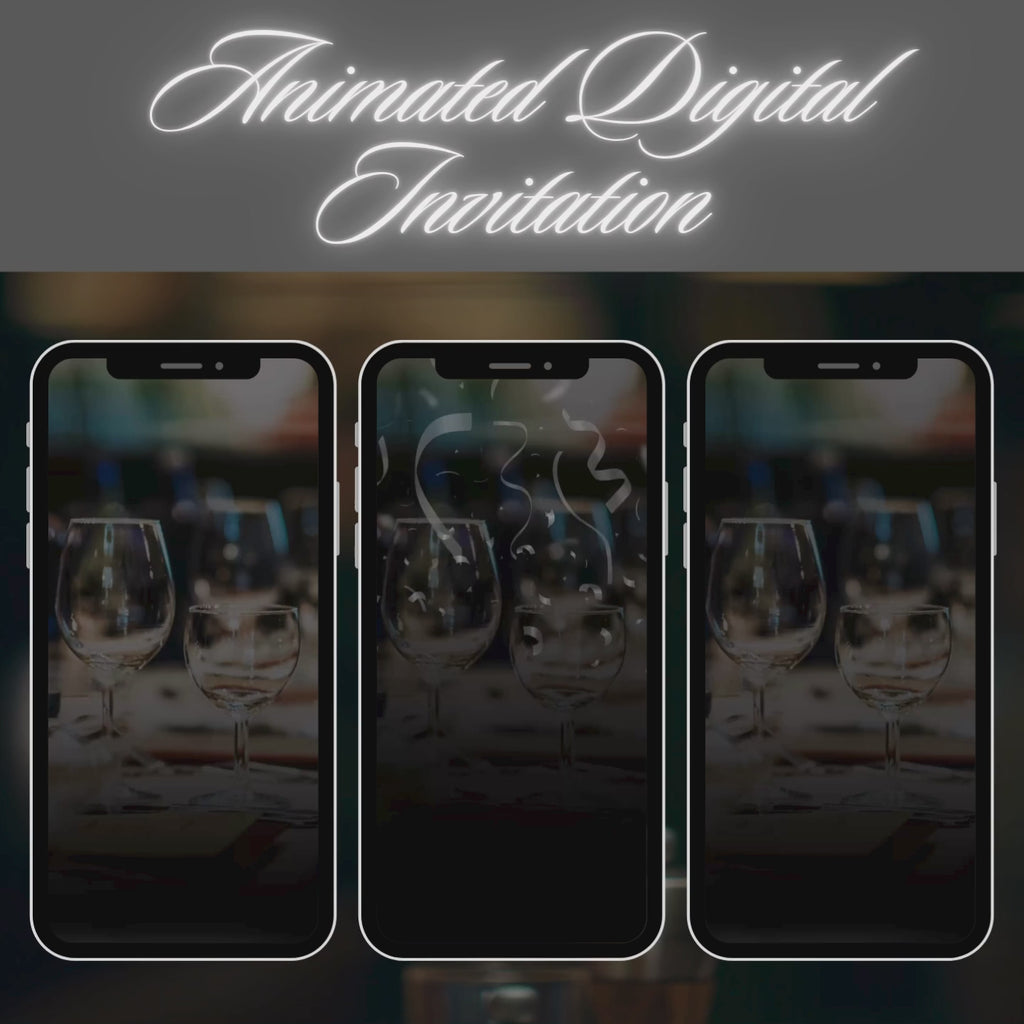 Silver Birthday Invite