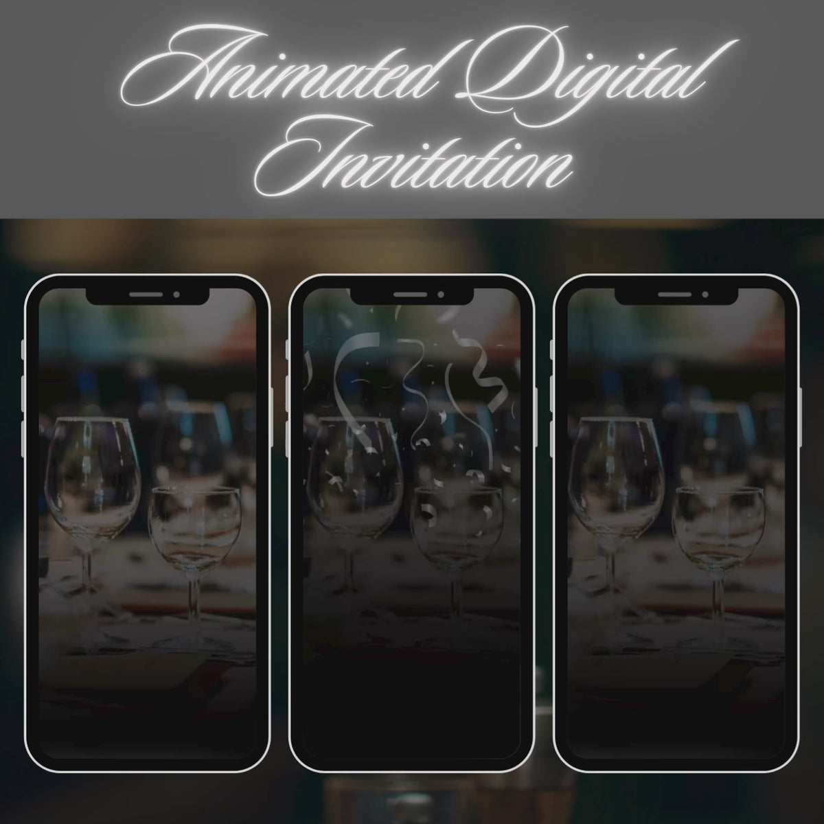 Silver Birthday Invite